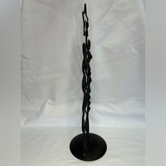 Tabletop Christmas Card Photo Holder Tree Display Black Metal - Picture 2 of 9